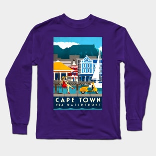 Vintage Travel Poster - Cape Town Long Sleeve T-Shirt